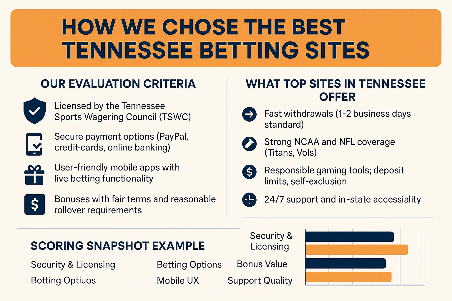 How We Chose the Best Tennessee Betting Sites